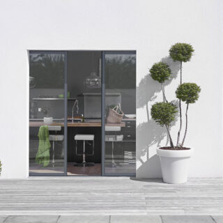 Baie vitrée à galandage