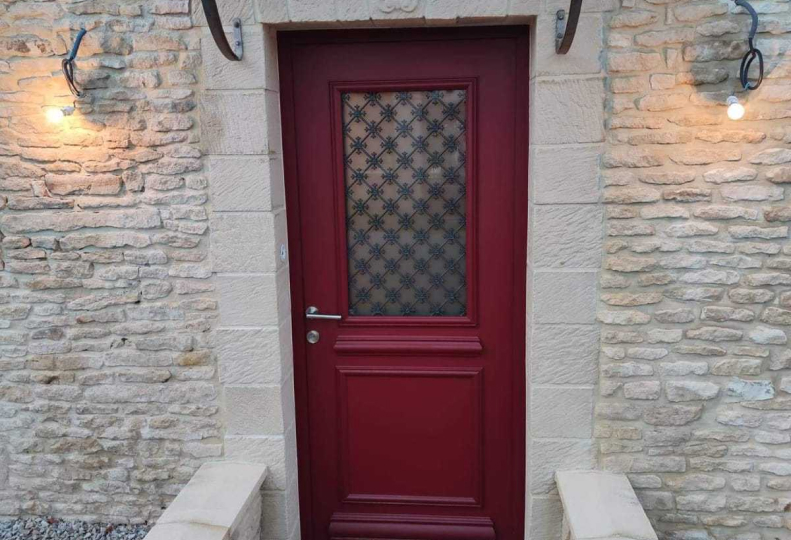 Porte d'entrée aluminium à Caen