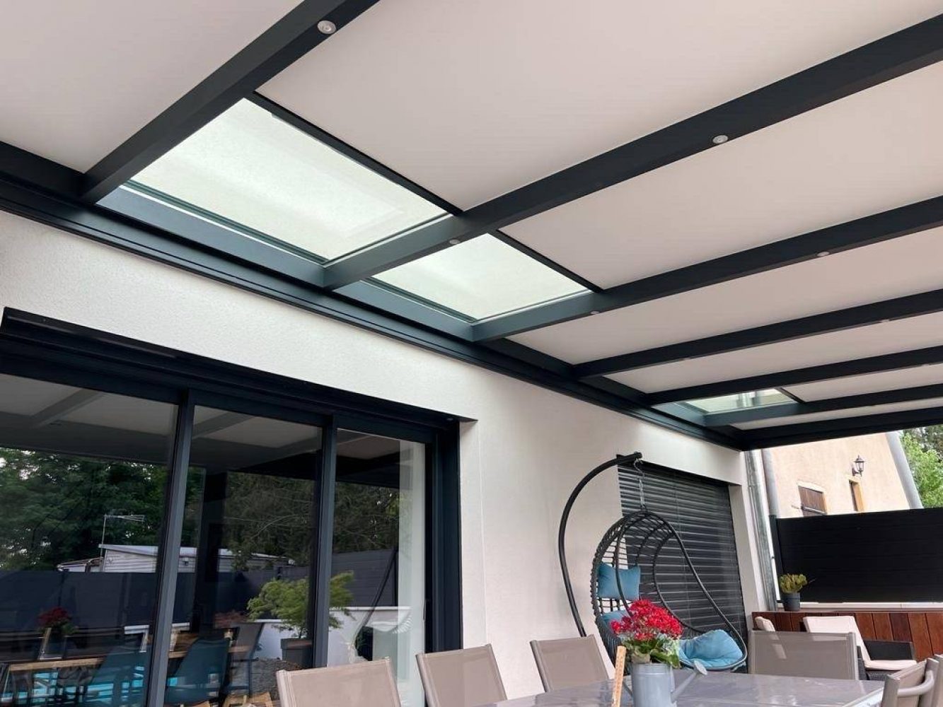 pergola toit plat evolutive