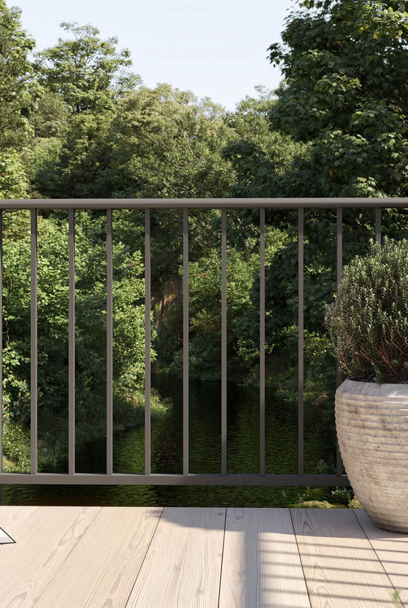 garde corps aluminium barreaudé kostum