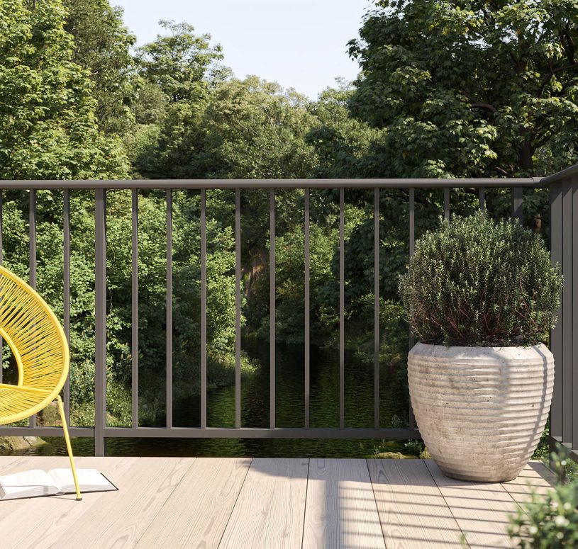 garde corps aluminium barreaudé kostum